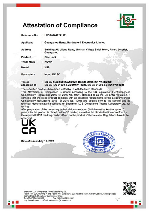 LCSA070422111E-EMC-UKCA Attestation of Compliance